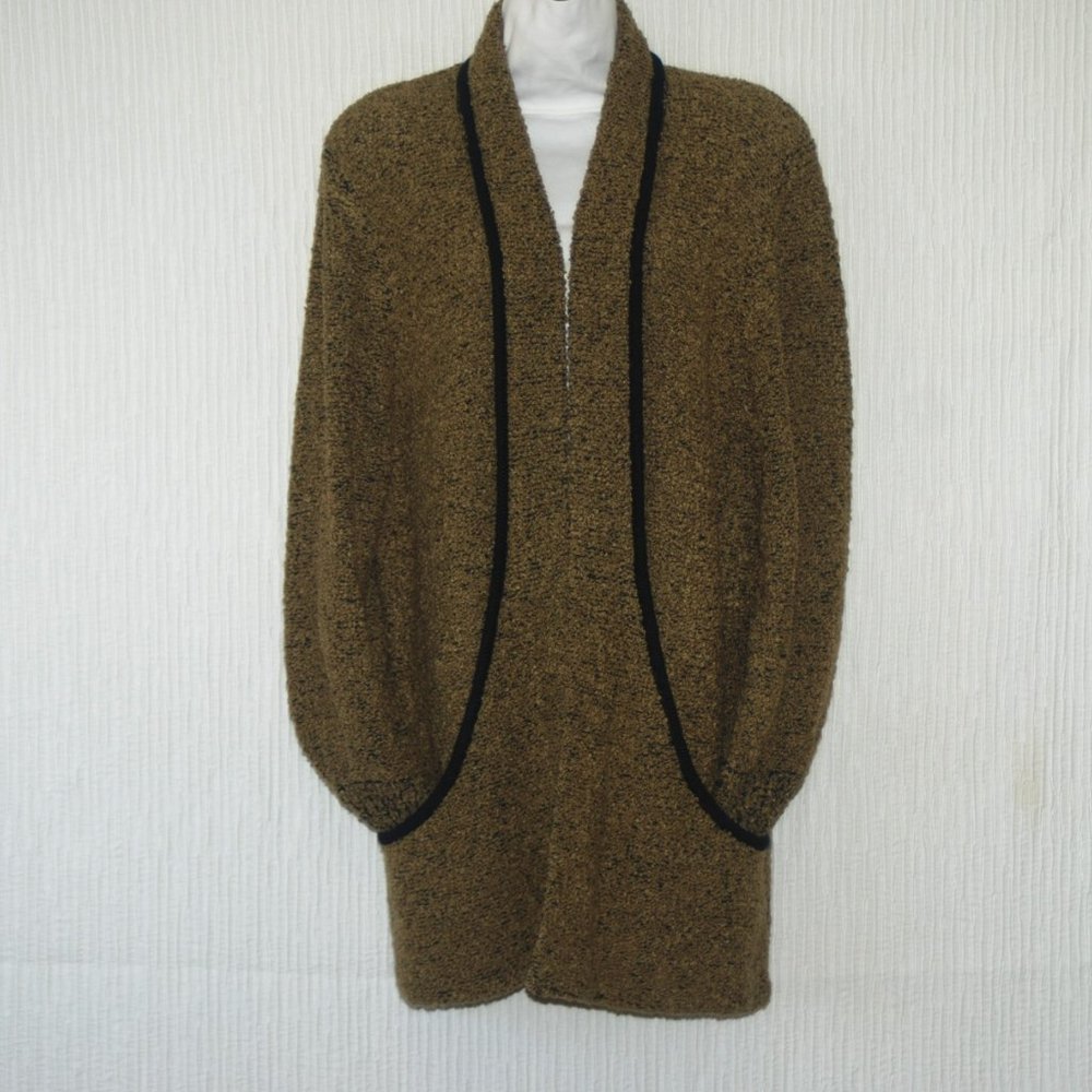 Side Effects Women's Vintage Open Front Sweater Knit Cardigan - Picture 2 of 7
